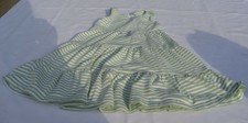 Hanna Andersson Girls Sleeveless Sundress 100 (Size 4) Green & White Striped