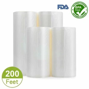 4X Giant Vacuum Seal Bags Rolls 8" x 50' 11" x 50' Kitchen Meal Food Saver 4 Mil - Picture 1 of 10