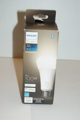 Philips Hue White 100W 1600 Lumens E26 Smart Bulb Bluetooth - New - Image 1 of 4