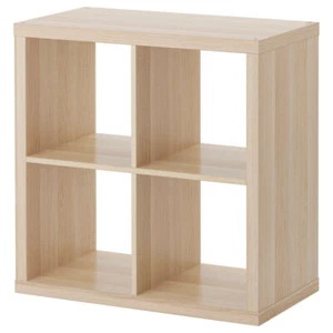 IKEA KALLAX estantería efecto roble tinte blanco (77x39x77 cm) 4 baldas - Imagen 1 de 4