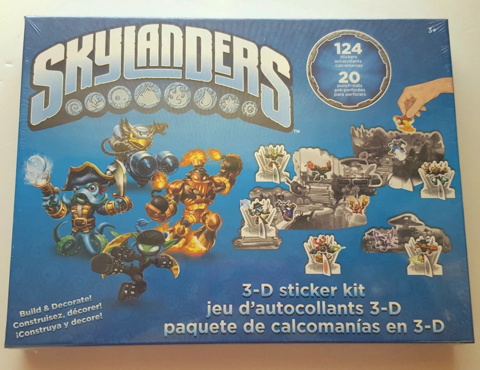 Skylanders Activision 3-D Stickers & Punch Outs Set Kit NEW Factory Sealed - Image 1 of 4