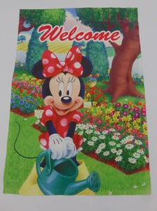 Bienvenida Minnie Mouse Jardín Patio Bandera 16" x 12" Vertical 18"x13" - Imagen 1 de 2