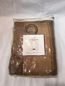 New Renaissance Home Fashions shelton Grommet Panel - plaid 56 x 63 - Picture 1 of 3