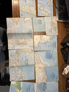 11 Vintage Maps Of The World 1962-63 - Picture 1 of 12