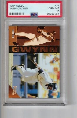 1994 Select # 77 Tony Gwynn HOF PSA 10 - Image 1 of 2