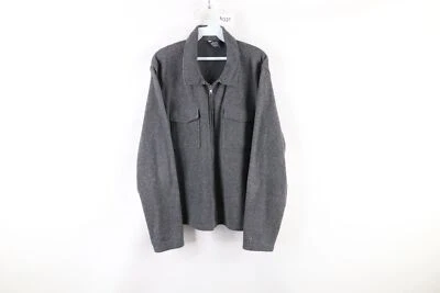 Vintage Gap Womens XL Faded Double Pocket Full Zip Fleece Shirt Jacket Gray - Image 1 of 4