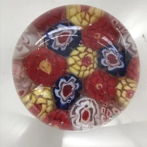 Vintage Retro 60er Jahre kleiner Murano Millefiori Rohrstock mehrfarbig Glas Briefbeschwerer - Bild 1 von 10