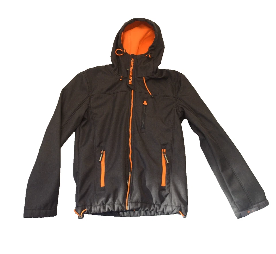 Superdry Original Windtrekker Japan Jacket Mens Size Small Gray Orange Hooded - Image 1 of 4