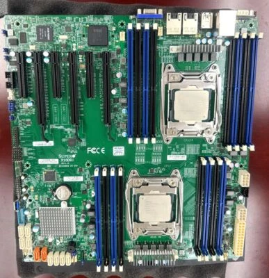 Supermicro X10DRi LGA 2011-3 DDR4 ATX w 2x E5-2678v3 Xeon CPU Tested Motherboard - Image 1 of 4
