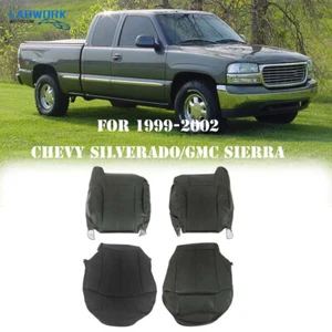 For Chevy Silverado/GMC Sierra 1999-2002 Front Seat Cover Left Right Leather - Picture 1 of 13