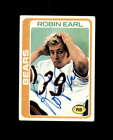 Robin Earl Hand Signed 1978 Topps Chicago Bears Autograph