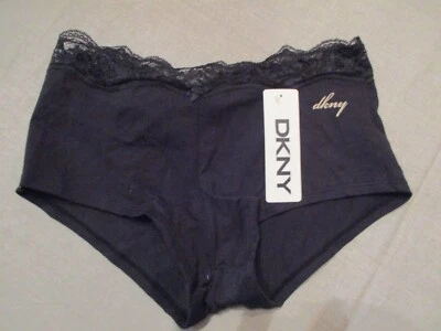 010X06 DKNY 545114 Lace Trimmed Panty Brief Small Black - Image 1 of 2