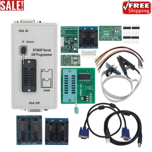 RT809F ISP Programmer USB Smart Read-Write LCD Programmer mit 11 Sockel Adaptern - Bild 1 von 10