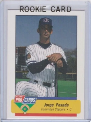 JORGE POSADA ROOKIE CARD 1994 Fleer Pro Cards RC Columbus Clippers RARE YANKEES! - Image 1 of 2