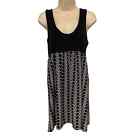 Black and White Racerback Dress/Coverup Size Small to Medium Pre-owned