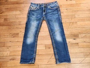 ROCK REVIVAL Sorrel Capri Jeans Embellished Size 30 Western Cropped VGC - Picture 1 of 7