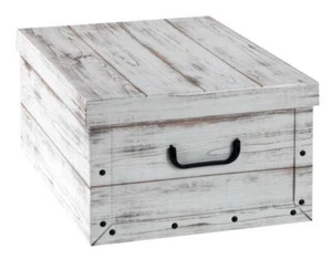 Aufbewahrungsbox Aufbewahrungskiste | Karton | Holzoptik | mit Deckel - Bild 1 von 3
