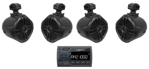 Soundstream MHU-32 Marine Boot ATV/UTV Bluetooth Empfänger + 4) 6,5" Turm Lautsprecher - Bild 1 von 12
