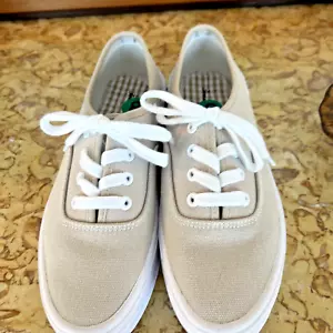 Neu Tommy Bahama beige Canvas Tie Memory Foam Sneakers Größe 8 - Bild 1 von 9
