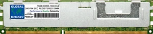 16GB 1x16GB DDR3 1333MHz PC3-10600 240-PIN ECC REGISTERED RDIMM SERVER MEMORY 4R - Picture 1 of 1