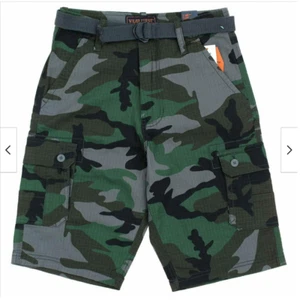 WEARFIRST BOYS STRETCH CARGO WITH BELT SHORTS(GREEN CAMO 7)NWT - Picture 1 of 1