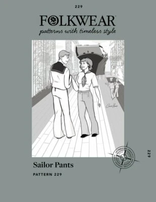 Folkwear #229 WWII Sailor Pants Sewing Pattern (Pattern Only) folkwear229 - Image 1 of 2