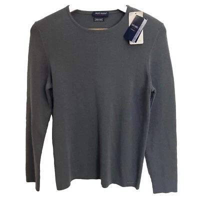 Suéter Saint James Lana Merino Cuello Redondo Mujer 8 40 Azul Gris NUEVO CON ETIQUETAS NUEVO Foto 1 de 4