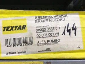 Alfa Romeo Bremsscheiben Satz innenbelüftet 98200053501 / 608.061.35 - Bild 1 von 3