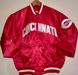 VTG MLB 80s/90s CINCINNATI REDS RED SATIN STARTER(NEW HAVEN) JACKET SZ M **WOW** - Picture 1 of 3