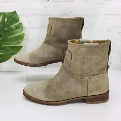 Botas de Moto Rag & Bone para Mujer Talla 38/8 Beige EE. UU. Gamuza Cuero Hechas en Italia Foto 1 de 4