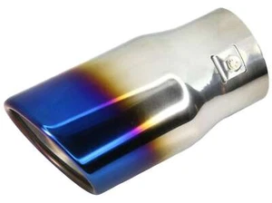 ACERO INOXIDABLE embellecedor tubo de escape flameado Japón macizo 155x76 mm universal - Imagen 1 de 4