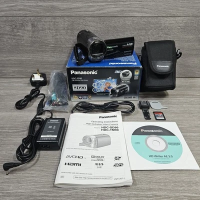 Panasonic HDC-SD90 Camcorder HD Video Tested Full HD 1080p 40x Zoom 64GB SD Card - Image 1 of 4