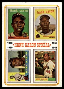 1974 Topps Hank Aaron 1958-61 Milwaukee Braves #3 C18 - Imagen 1 de 2