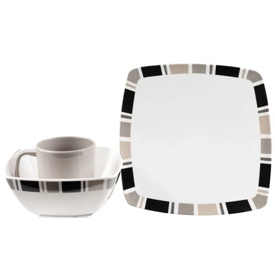 4 Personen 12tlg Camping Picknick Geschirrset Melamin Campinggeschirr B-Ware - Bild 1 von 4