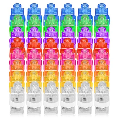 CALIFORNIA CADE ELECTRONIC Finger Lights, 50Pcs in 8 Colors Finger Flashlights for Kids Adult Halloween ...