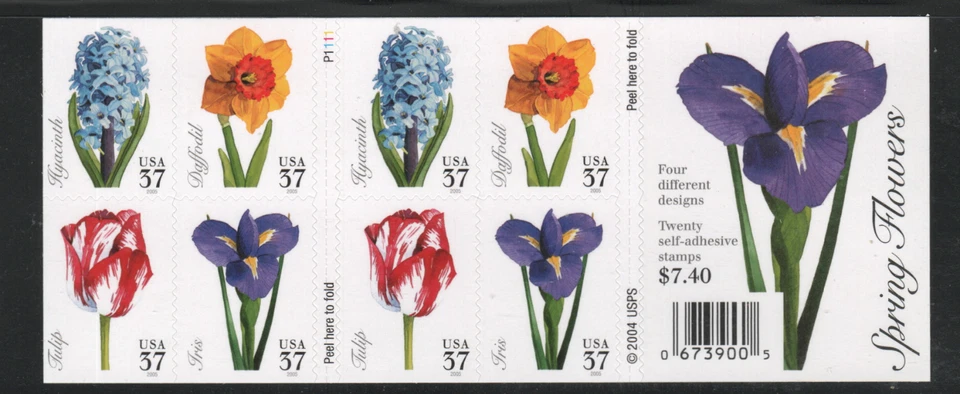 ALLY'S STAMPS US Scott #3903b 37c Spring Flowers B/P [20] MNH F/VF [BP-62b] - Image 1 of 1