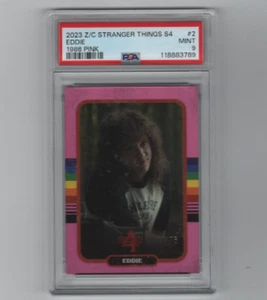 STRANGER THINGS SEASON 4 EDDIE MUNSON BASE CARD PINK PARALLEL #/86 PSA MINT 9! - Picture 1 of 2