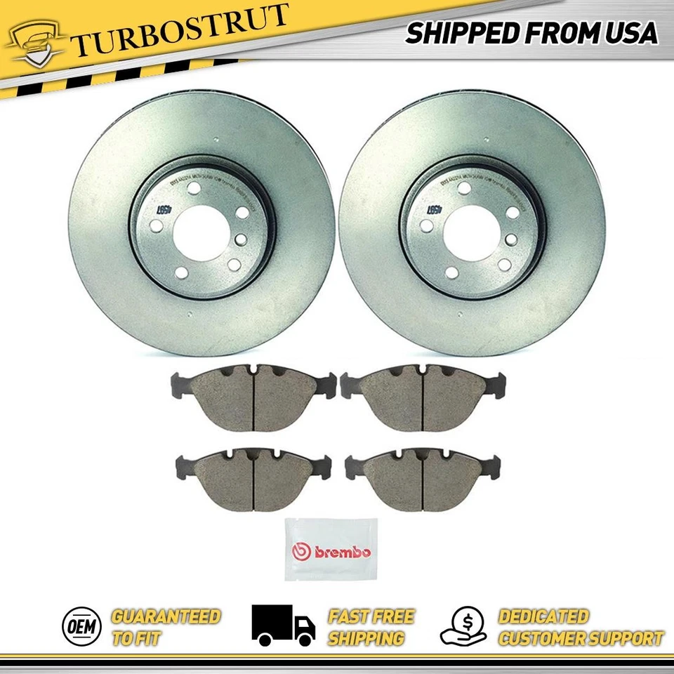 Brembo Prime Front Brake Rotors Brake Pads Kit For 2002-2006 BMW X5 - Imagem 1 de 4