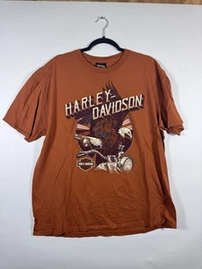 Harley Davidson Bristol Va Viper T-Shirt XL Orange Rost Doppelseitig - Bild 1 von 8