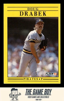 1991 Fleer #36 Doug Drabek Pittsburgh Pirates - Image 1 of 2
