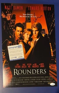 Matt Damon ROUNDERS Autographed Signed 11x17 Photo ACOA - Picture 1 of 1