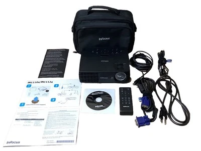 InFocus IN1110a DLP Projector With Remote, AC Power & USB Cord In Case -Black - Image 1 of 4