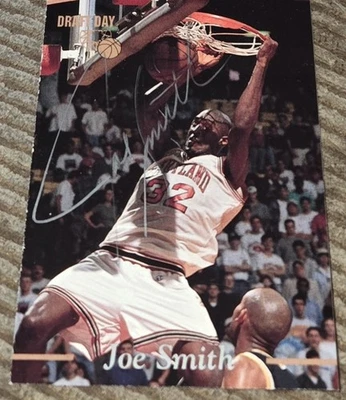Tarjeta de novato Joe Smith 1995 clásico día del draft autógrafo automático #/1995 Maryland RC Foto 1 de 3