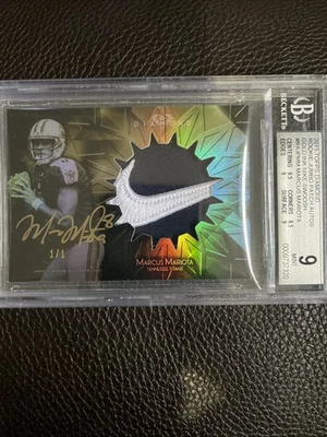 2015 Topps Diamond Autographs Marcus Mariota jumbo patch gold ink auto 1/1  - Image 1 of 3