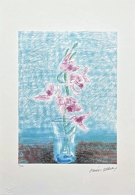 DAVID HOCKNEY - Orquídea Rosa - Firmado, edición numerada 32/500, 35 x 50 cm Foto 1 de 4