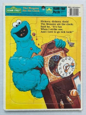 Bandeja Rompecabezas Marco Dorado El Monstruo Se Comió El Reloj Plaza Sésamo Galleta Monstruo Foto 1 de 3