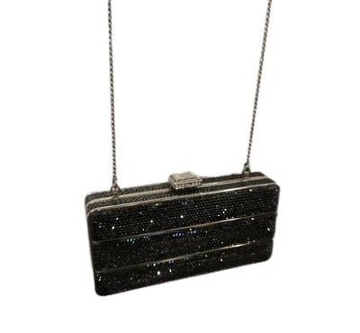 Bolso de mano para mujer Judith Leiber de alta costura con cuentas gris metalizado  Foto 1 de 4