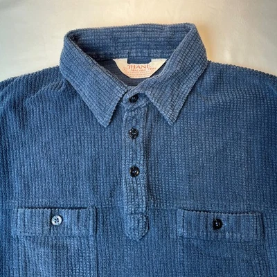 Vintage 70s 80s Thane Malibu Teri Terry Cloth 1/4 button Pool Shirt Hong Kong L - Image 1 of 4