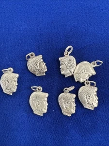 Sterling Silver Charm Boy Detailed Head Profile Bracelet Or Necklace Pendant - Picture 1 of 1