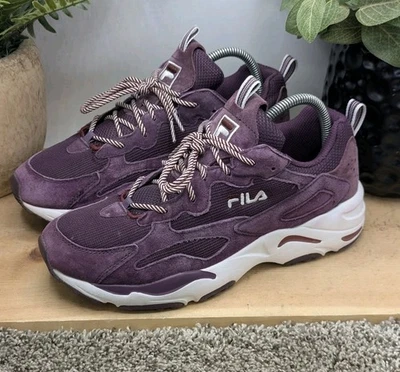 Fila Ray Tracer Purple Suede Women's Size 10 Running Casual Comfort Shoes - Image 1 of 4